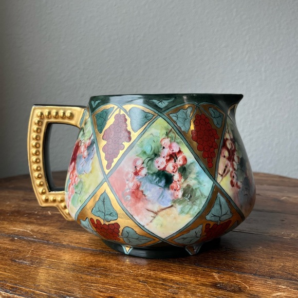 Other - Antique JP Limoges France Handpainted Grape Motif Cider Pitcher